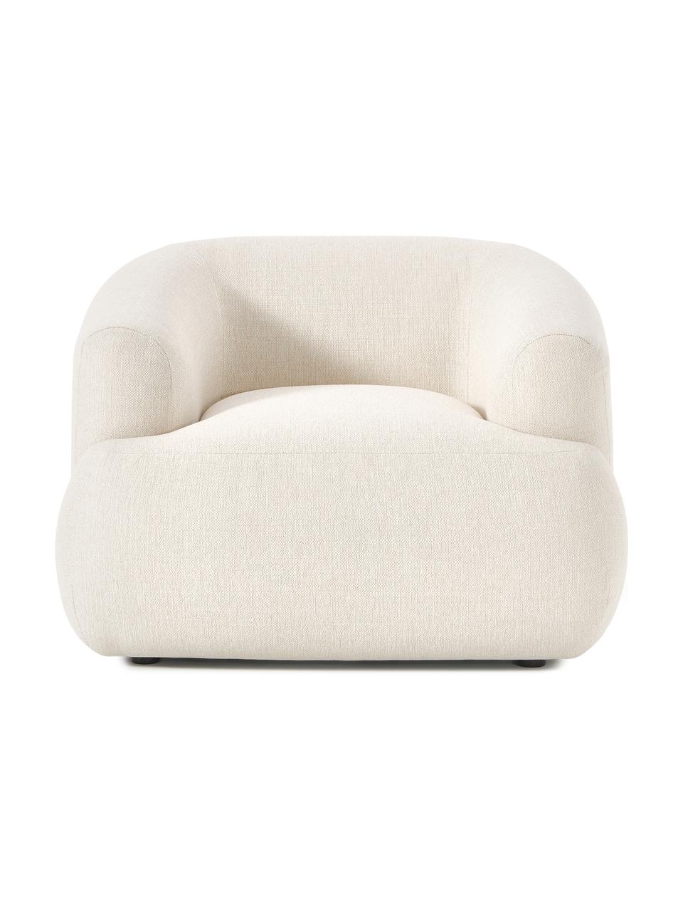 Fauteuil Sofia, Tissu blanc crème, larg. 97 x prof. 84 cm