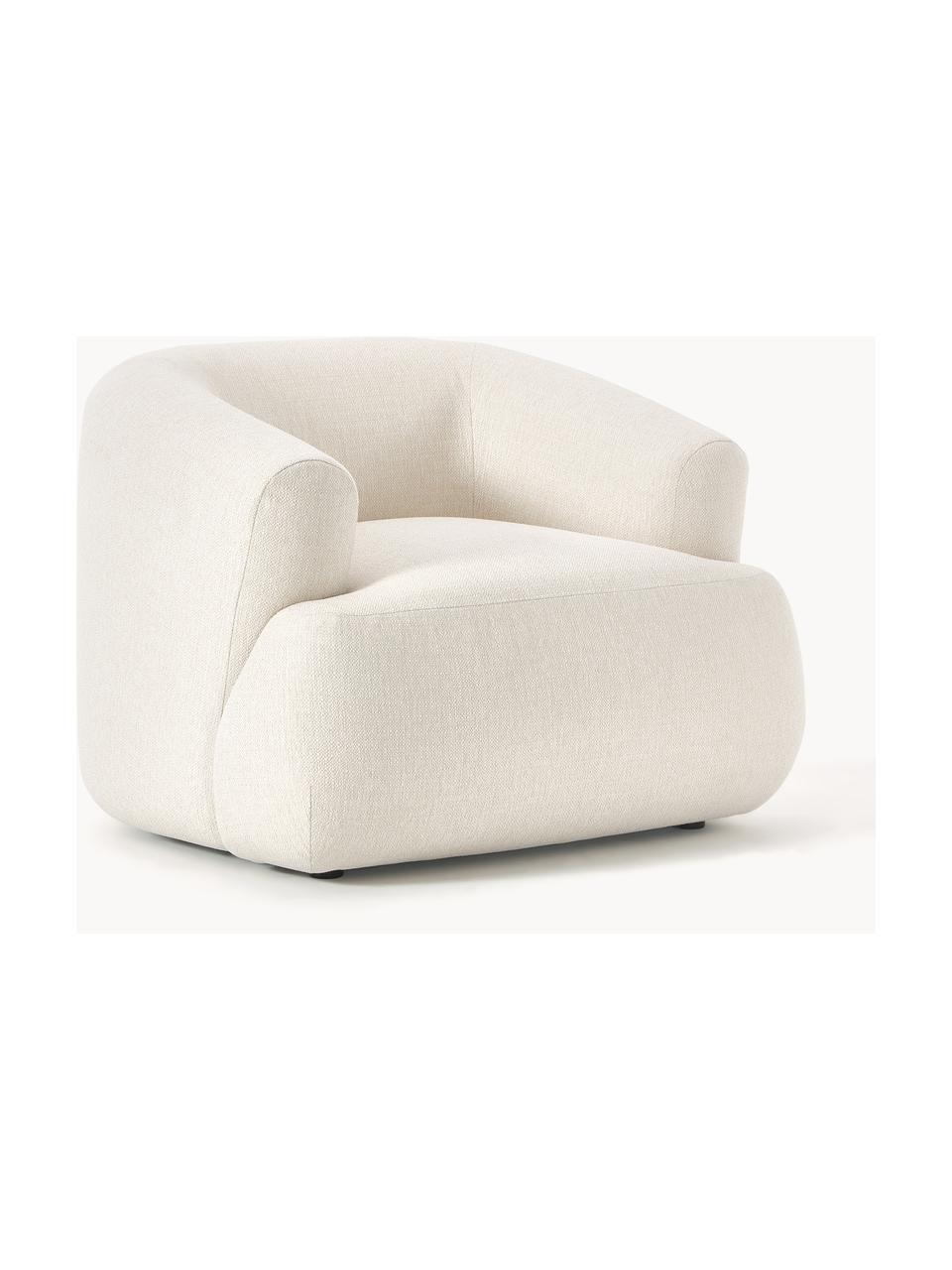 Sillón Sofia, Tapizado: 100% polipropileno Alta r, Estructura: madera de pino macizo, ag, Patas: plástico Este producto es, Tejido blanco crema, An 90 x F 97 cm