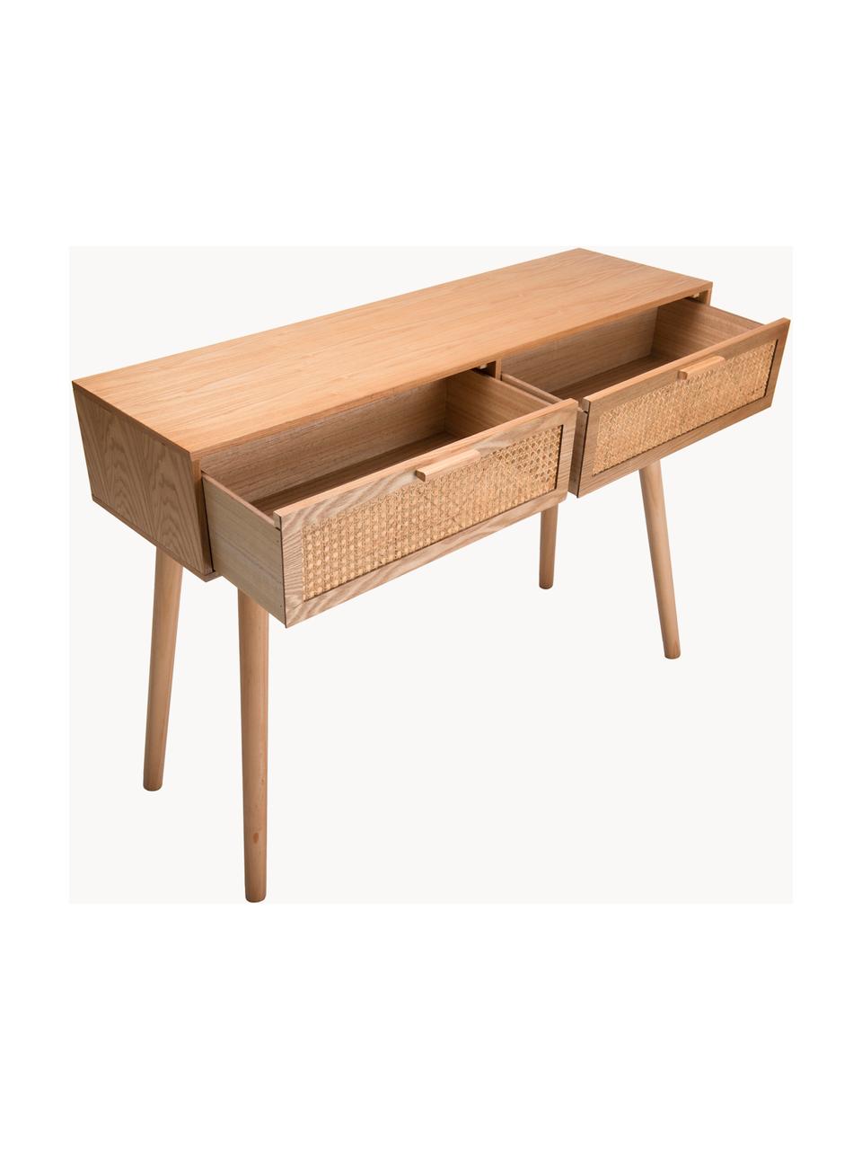 Consola de madera Romeo, Estructura: tablero de fibras de dens, Beige, An 110 x Al 82 cm