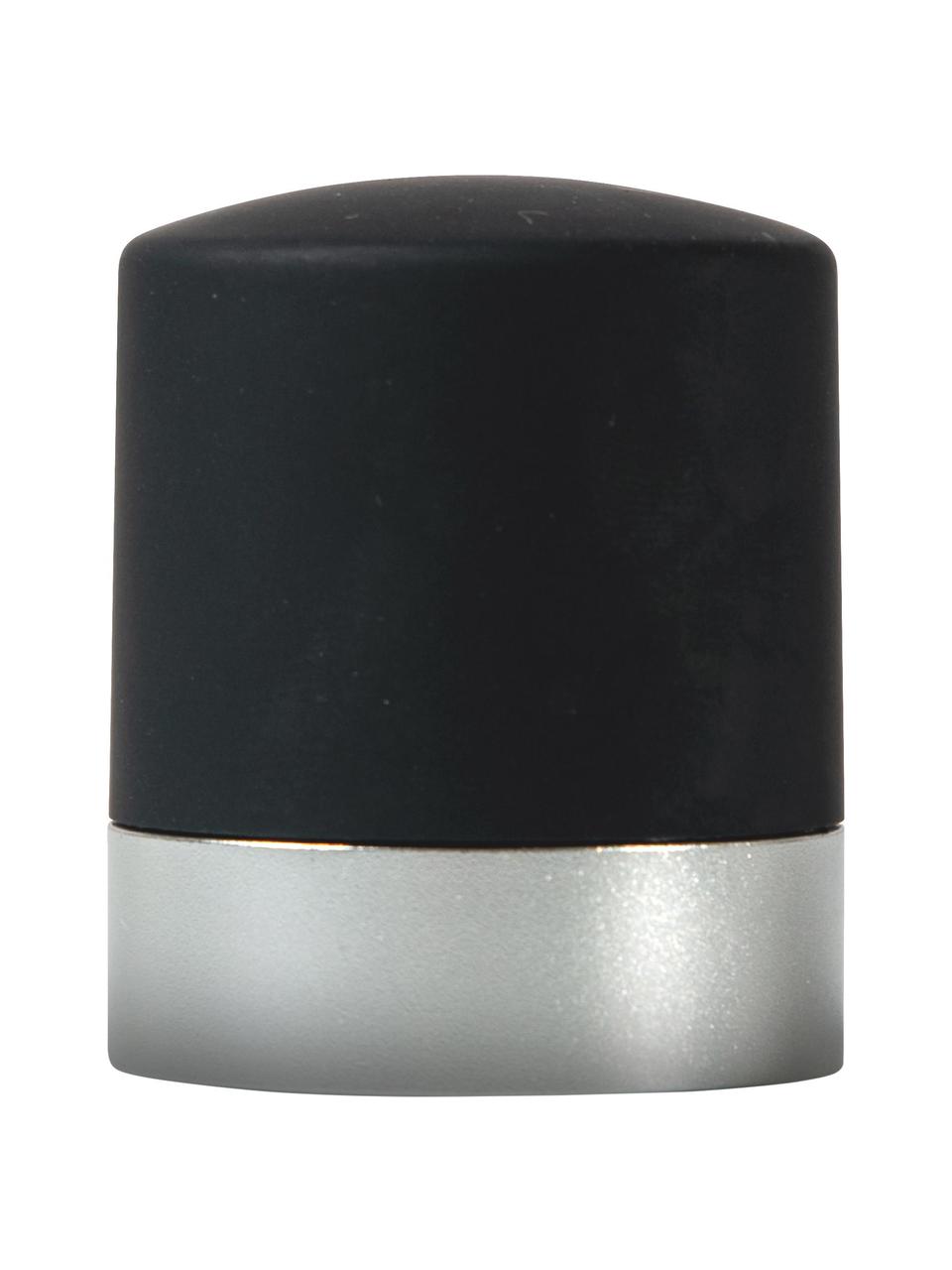 Tappo bottiglia Axel 2 pz, Plastica, metallo, Nero, argentato, Ø 4 x Alt. 5 cm