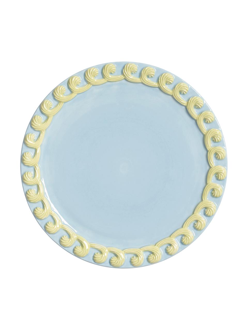 Set de platos postre de dolomita Whip, 4 uds., Dolomita esmaltada, Multicolor, Ø 17 cm