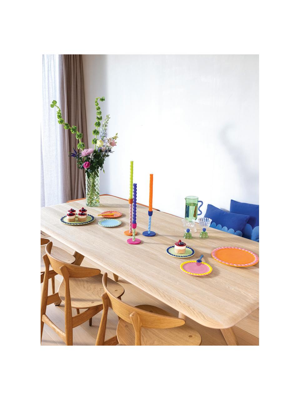 Set de platos postre de dolomita Whip, 4 uds., Dolomita esmaltada, Multicolor, Ø 17 cm
