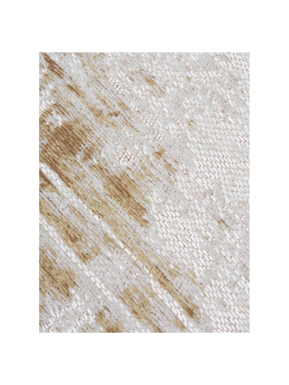 Tappeto in cotone argento/marrone dorato tessitura piatta Louisa, Retro: lattice, Argentato, marrone dorato, Larg. 120 x Lung. 180 cm (taglia S)