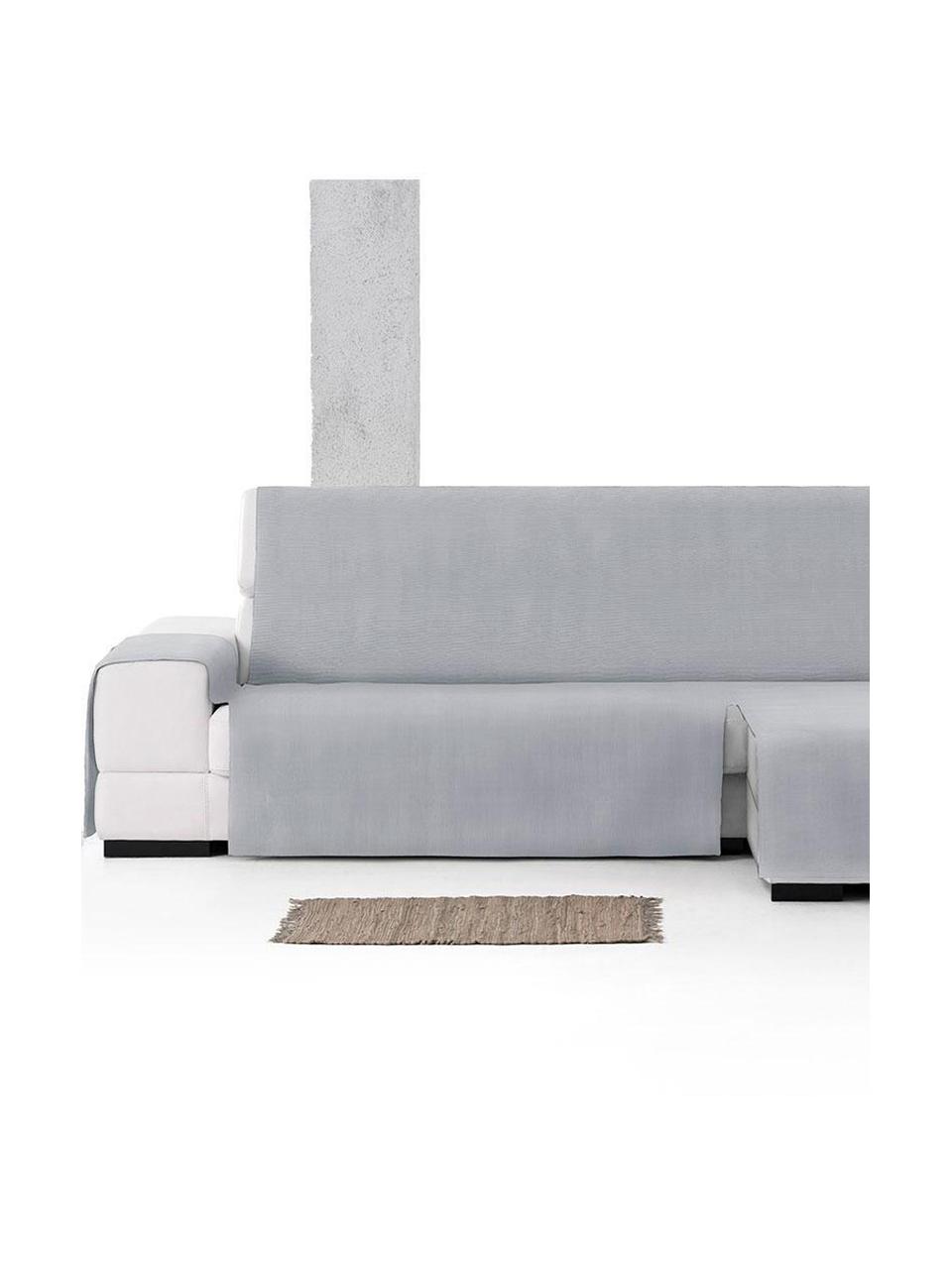 Copertura divano angolare Levante, 65% cotone, 35% poliestere, Grigio, Larg. 150 x Lung. 290 cm, chaise-longue a destra