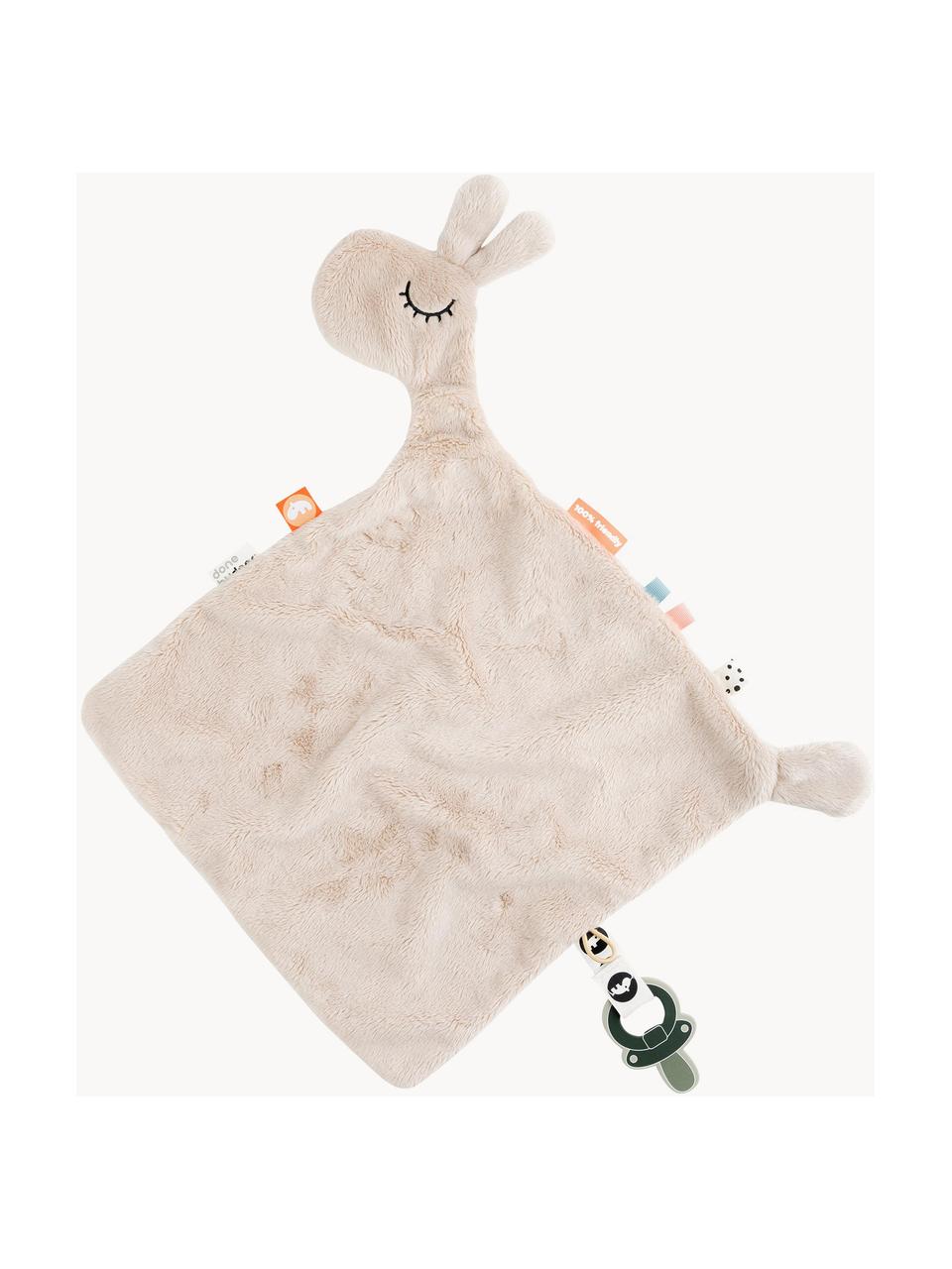 Doudou bébé Comfort, 50 % coton, 50 % polyester, Beige clair, larg. 30 x long. 30 cm