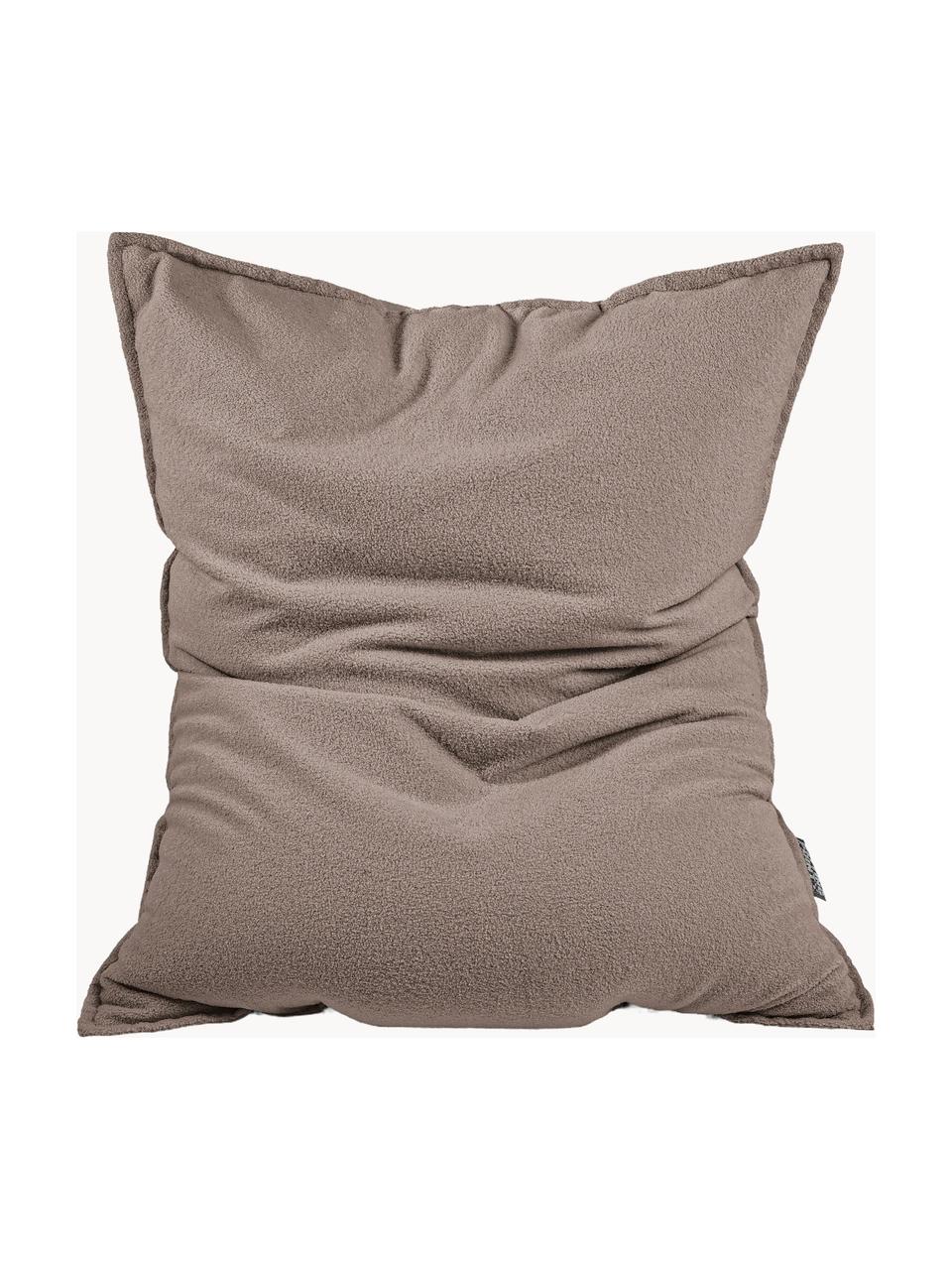 Bouclé-Sitzsack Woolly, Bezug: Bouclé (100 % Polyester) , Taupe, B 125 x L 155 cm