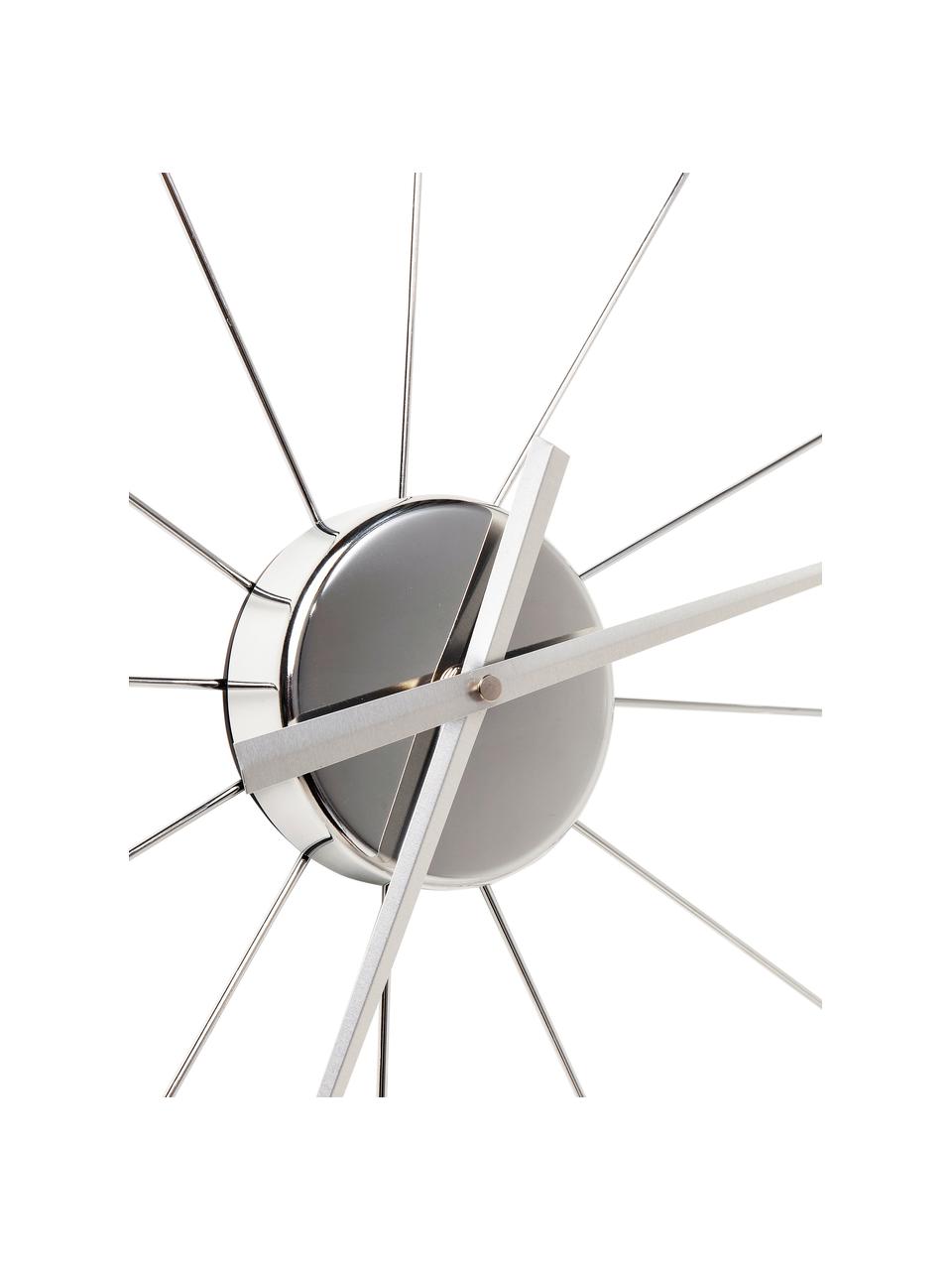 Zegar ścienny Umbrella Balls, Odcienie srebrnego, Ø 60 x G 6 cm