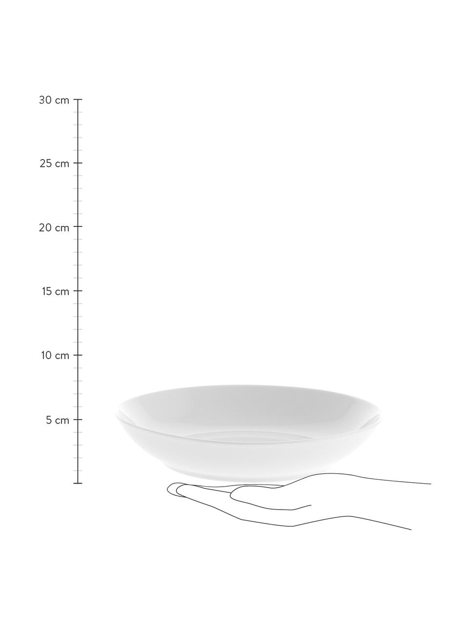 Platos hondos de porcelana Delight Modern, 2 uds., Porcelana, Blanco, Ø 21 x Al 4 cm