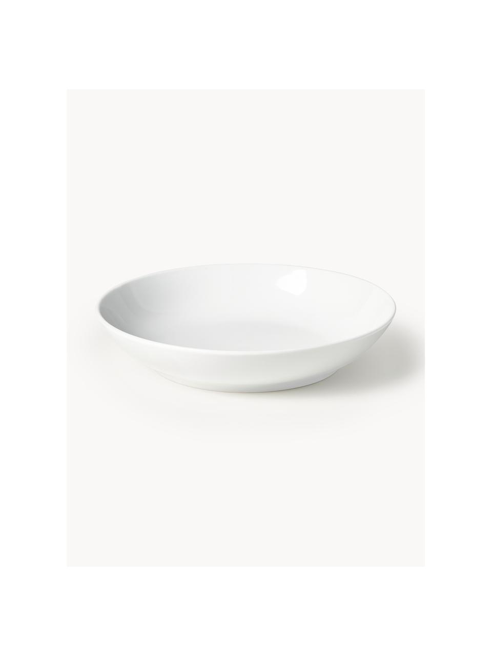 Platos hondos de porcelana Delight Modern, 4 uds., Porcelana, Blanco, Ø 21 x Al 4 cm