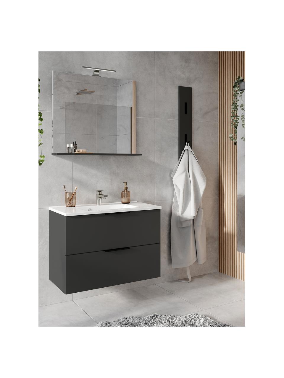 Crandon lavabo avec meuble sous vasque, larg. 81 cm, Blanc, anthracite, larg. 81 x prof. 47 cm