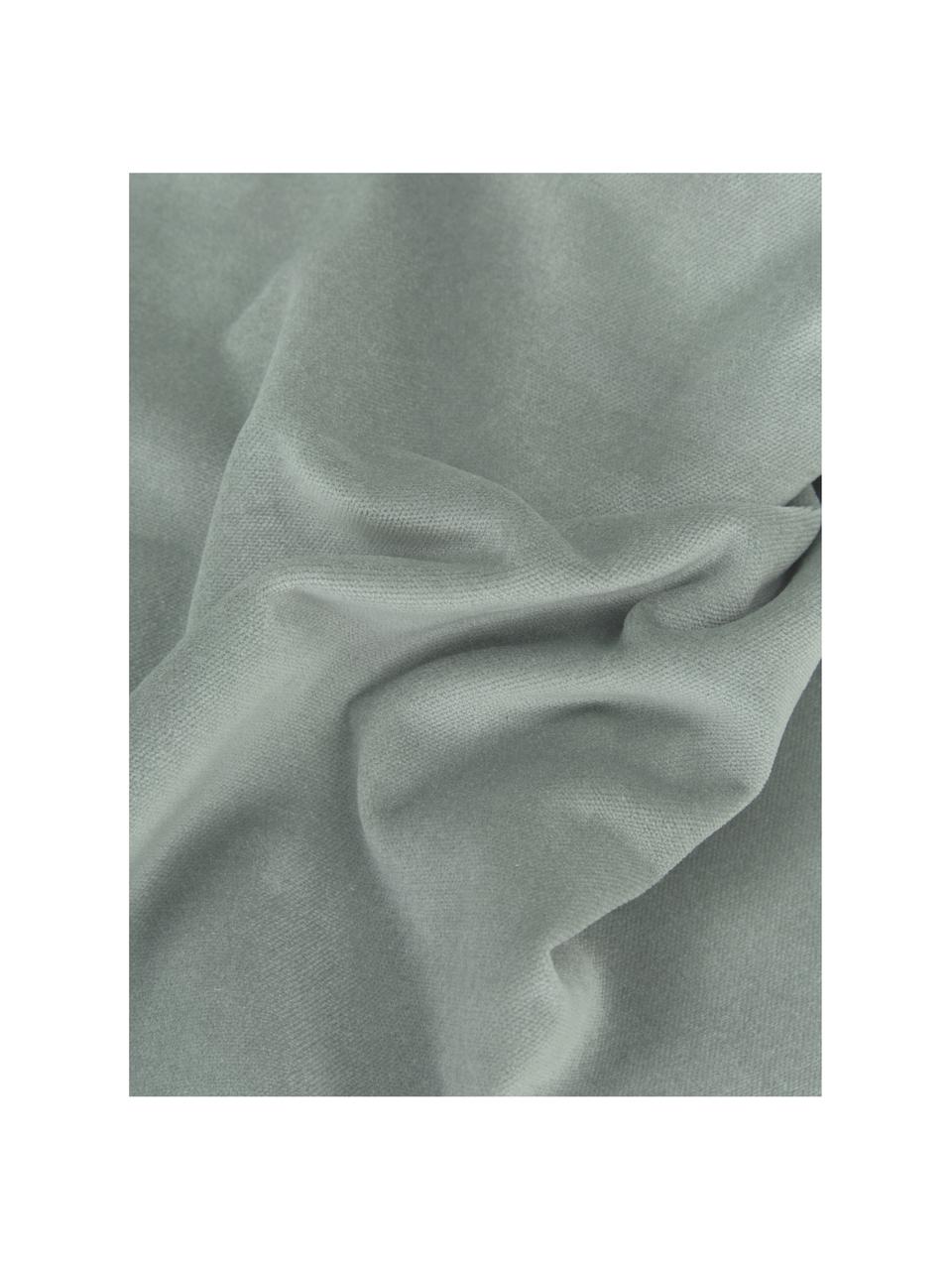 Funda de cojín de terciopelo Dana, 100% terciopelo de algodón, Verde salvia, An 50 x L 50 cm