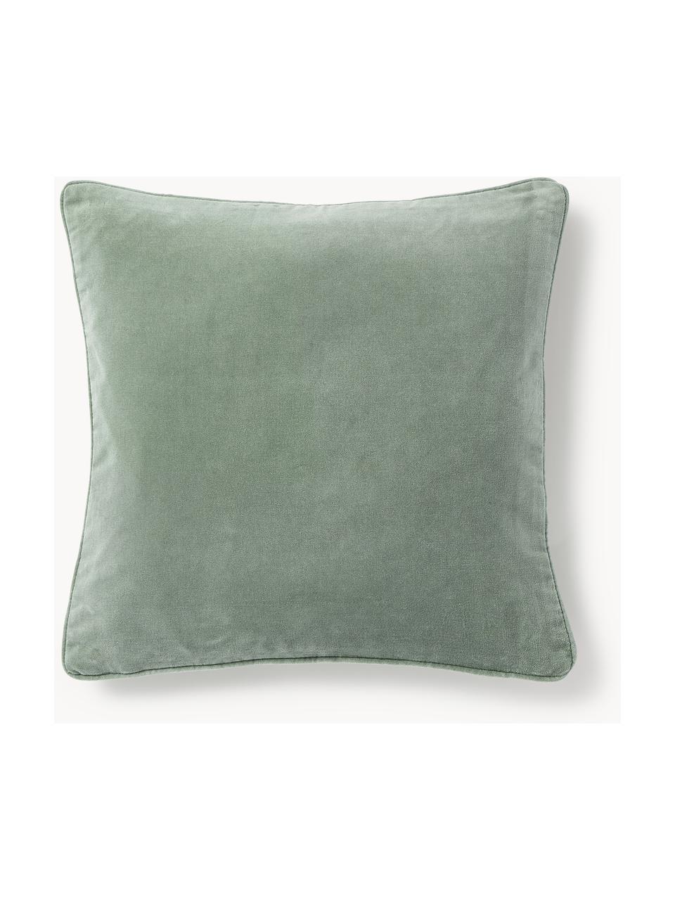 Housse de coussin en velours Dana, 100 % coton

Le matériau est certifié STANDARD 100 OEKO-TEX®, 21.HCN.84376, Hohenstein, Vert sauge, larg. 60 x long. 60 cm