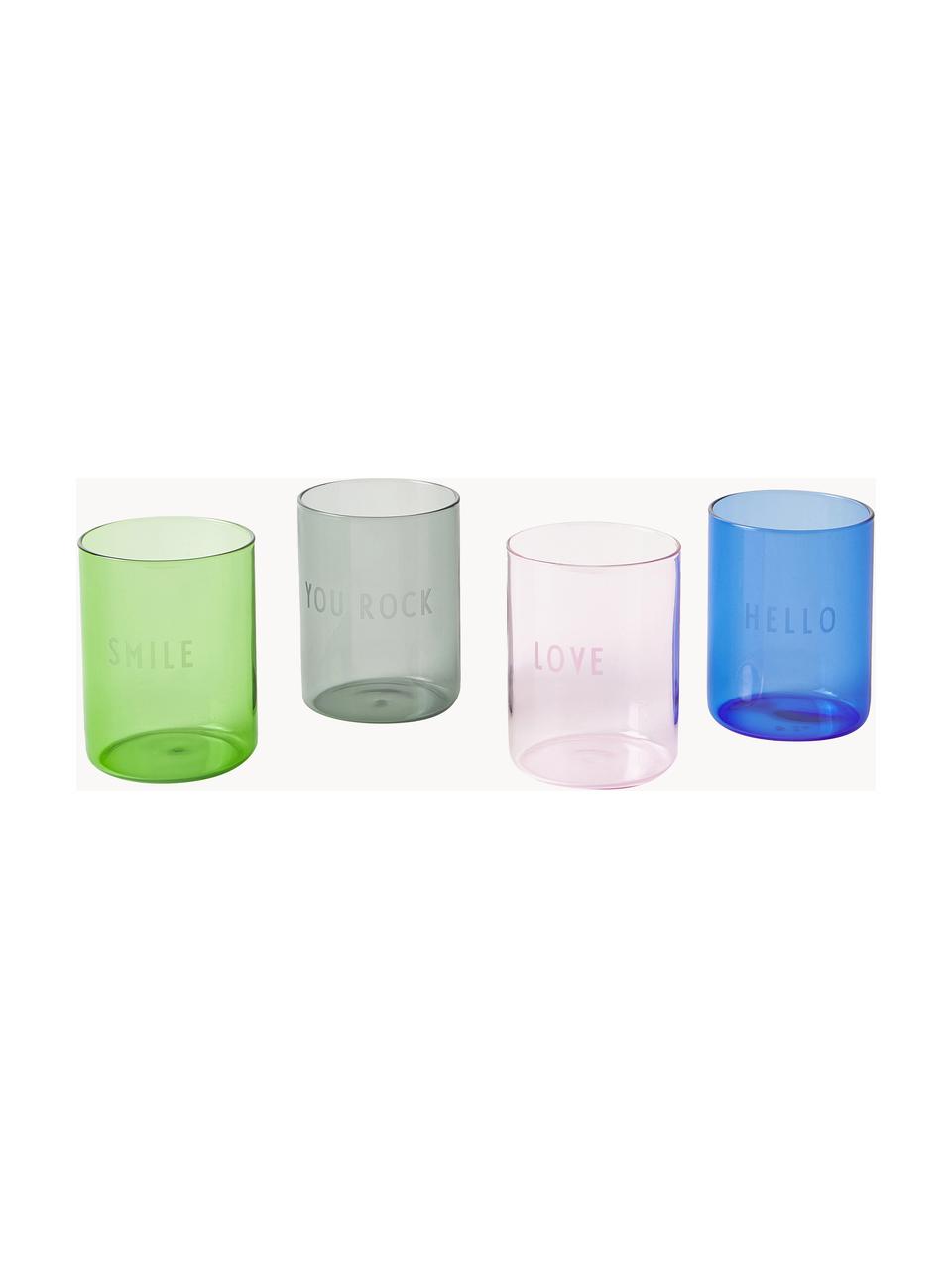 Vaso de diseño Favourite SMILE, Vidrio de borosilicato, Verde (Smile), Ø 8 x Al 11 cm, 350 ml