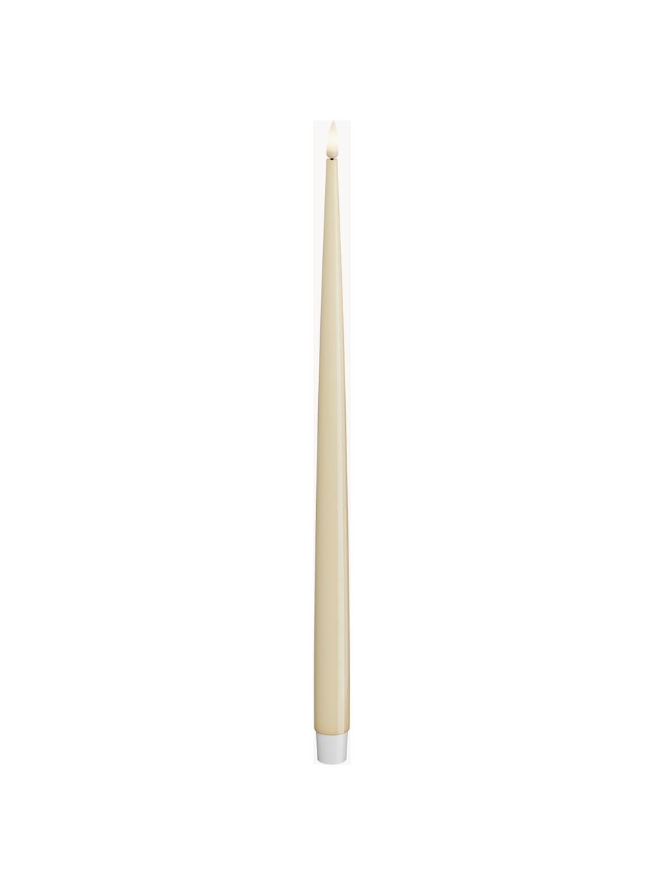 Ręcznie wykonana świeca stołowa LED Real Flame, W 38 cm, 2 szt., Tworzywo sztuczne z powłoką żywiczną, Kremowobiały, W 38 cm