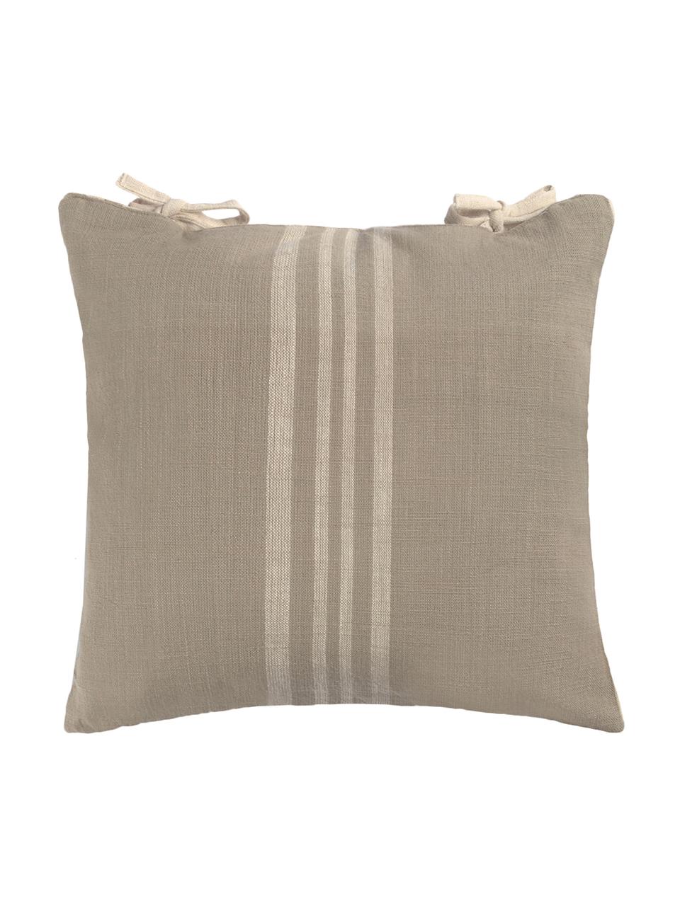 Federa arredo reversibile beige/grigia Caspio, 100% cotone, Greige, Larg. 45 x Lung. 45 cm