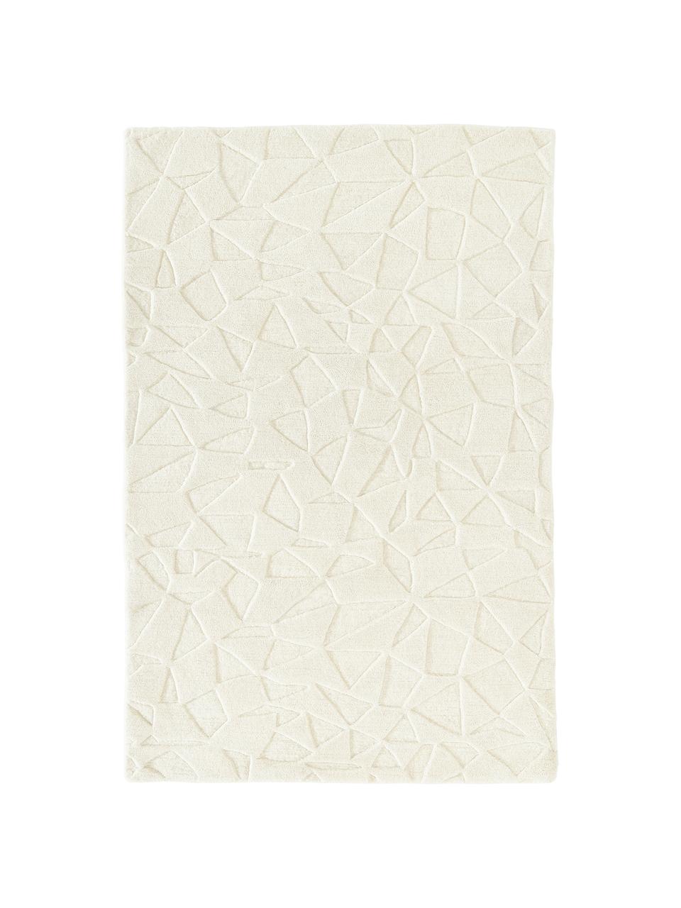 Ręcznie tuftowany dywan z wełny Rory, Kremowobiały, S 80 x D 150 cm (Rozmiar XS)