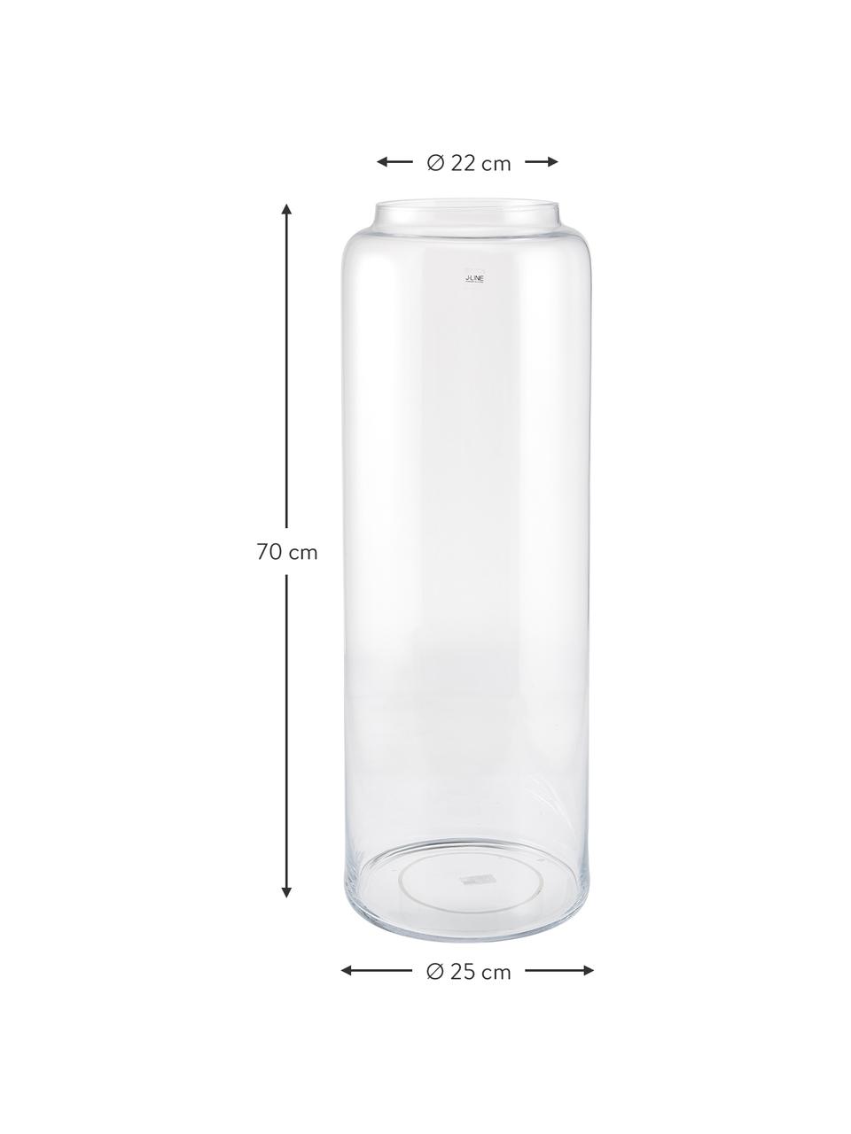 Vaso alto in vetro Right, Vetro, Trasparente, Ø 25 x Alt. 70 cm