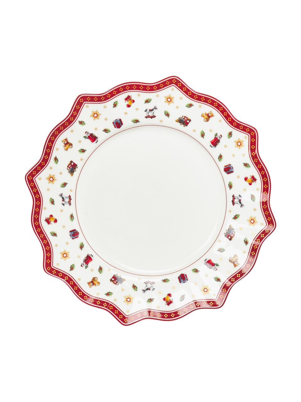 Súprava tanierov z porcelánu Toy's Delight, 4 osoby (8 dielov), Premium porcelán, Biela, červená, vzorovaná, 4 osoby (8 dielov)