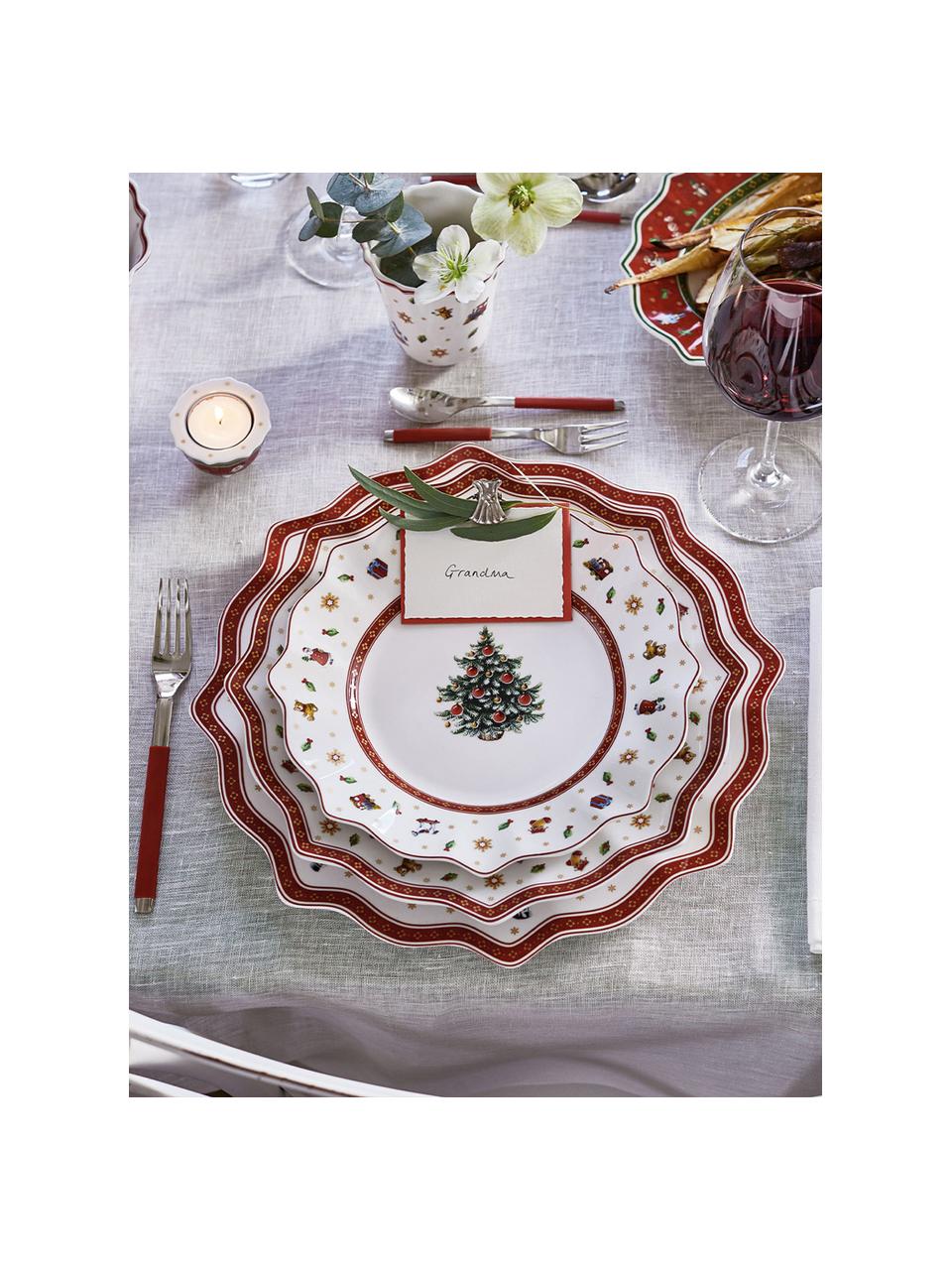 Service de table en porcelaine Delight, 4 personnes (8 élém.), Porcelaine Premium, Blanc, rouge, imprimé, 4 personnes (8 élém.)