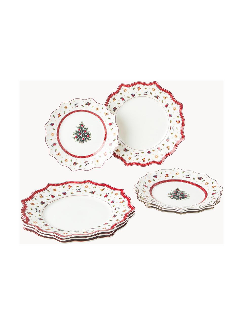 Service de table en porcelaine Delight, 4 personnes (8 élém.), Porcelaine Premium, Blanc, rouge, imprimé, 4 personnes (8 élém.)