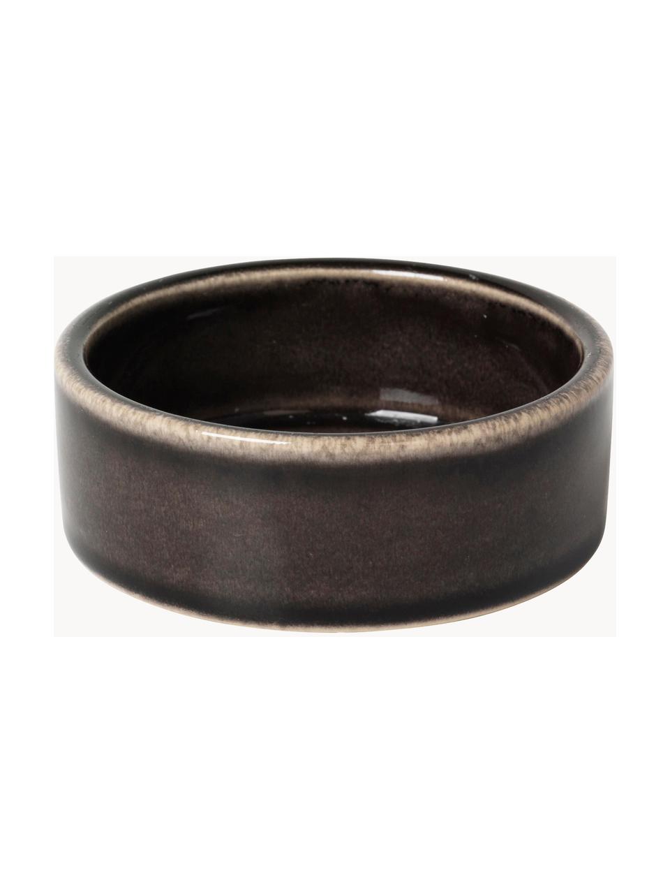 Bols apéritif artisanaux Nordic Coal, 4 pièces, Grès cérame, Noir, Ø 8 x haut. 3 cm