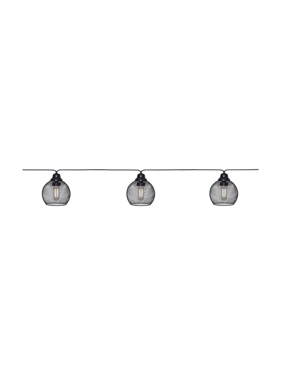 Guirlande lumineuse solaire Sunlight, 700 cm, 8 lampions, Noir, long. 700 cm