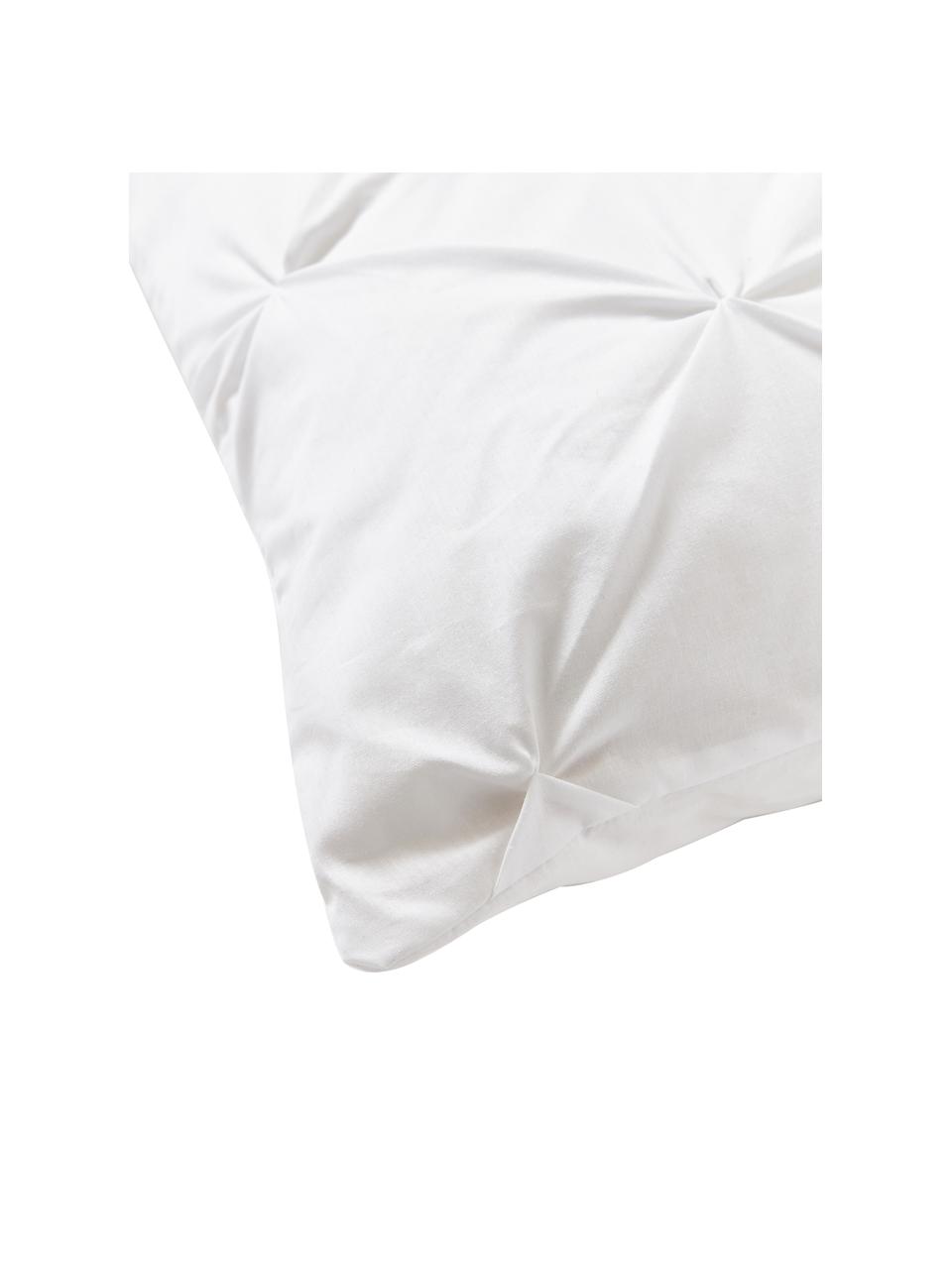 Poszewka na poduszkę z perkalu Brody, Biały, S 40 x D 80 cm