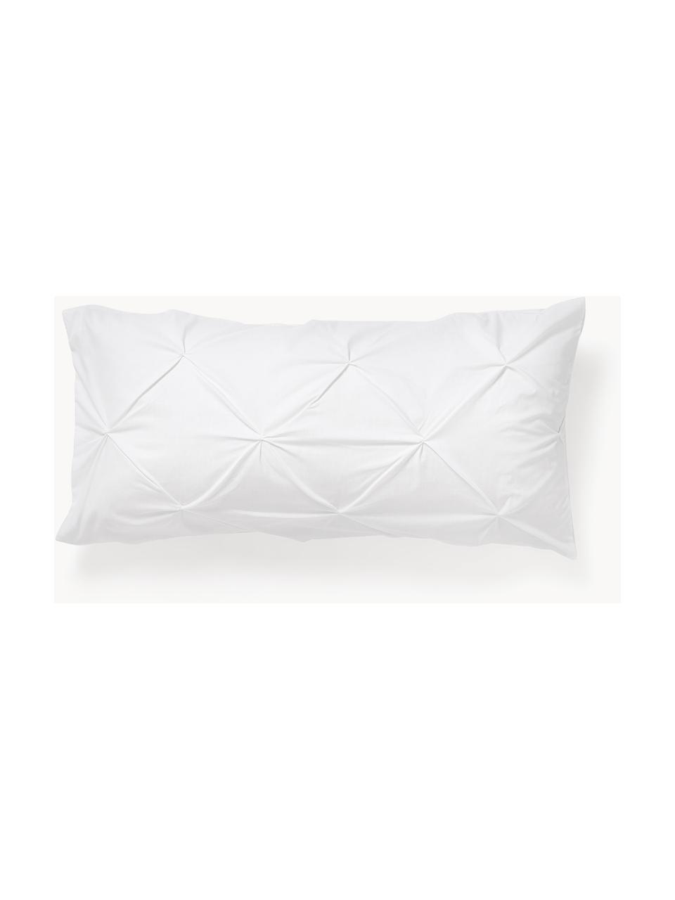 Poszewka na poduszkę z perkalu Brody, Biały, S 40 x D 80 cm