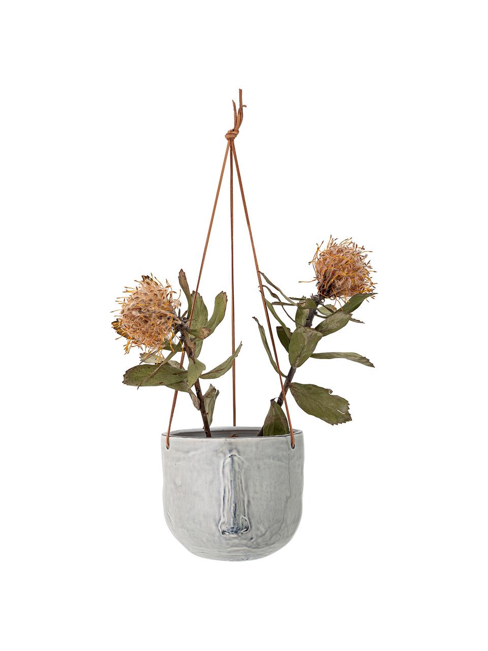 Hangende plantenpot Sama van keramiek, Grijs, Ø 17 x H 16 cm