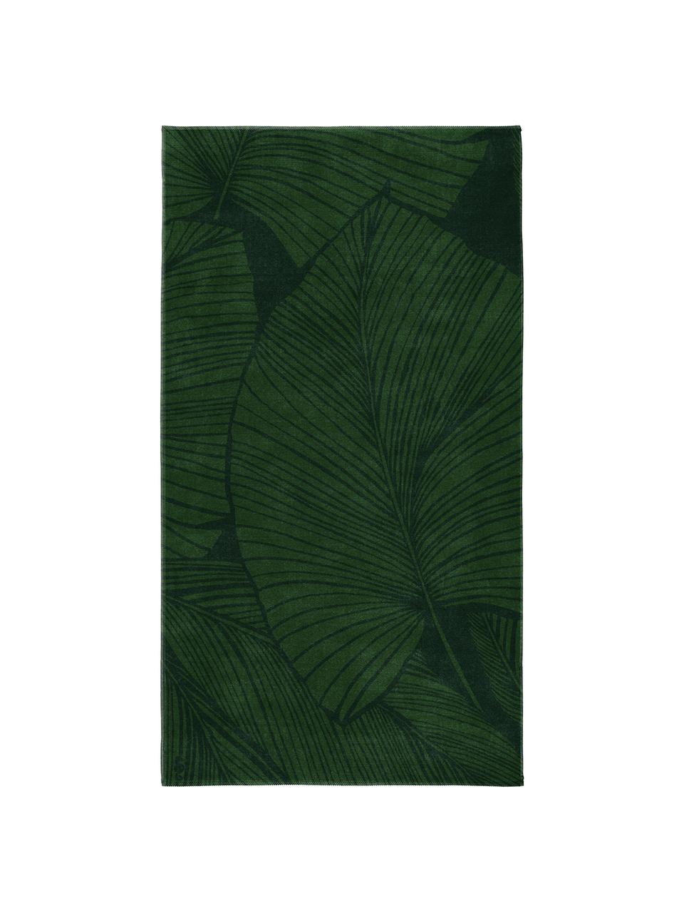 Plážová osuška s motivem listů Puerto, Odstíny zelené, Š 100 cm, D 180 cm