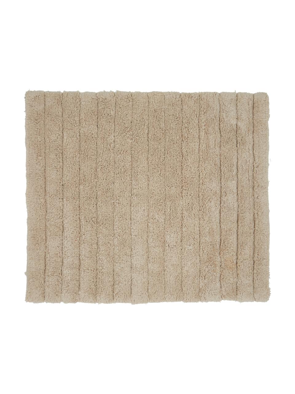 Tapis de bain moelleux beige Board, 100 % coton bio
Qualité supérieure 1900 g/m², Beige, larg. 50 x long. 60cm