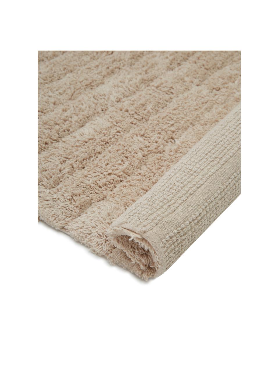 Tapis de bain moelleux beige Board, 100 % coton bio
Qualité supérieure 1900 g/m², Beige, larg. 50 x long. 60cm