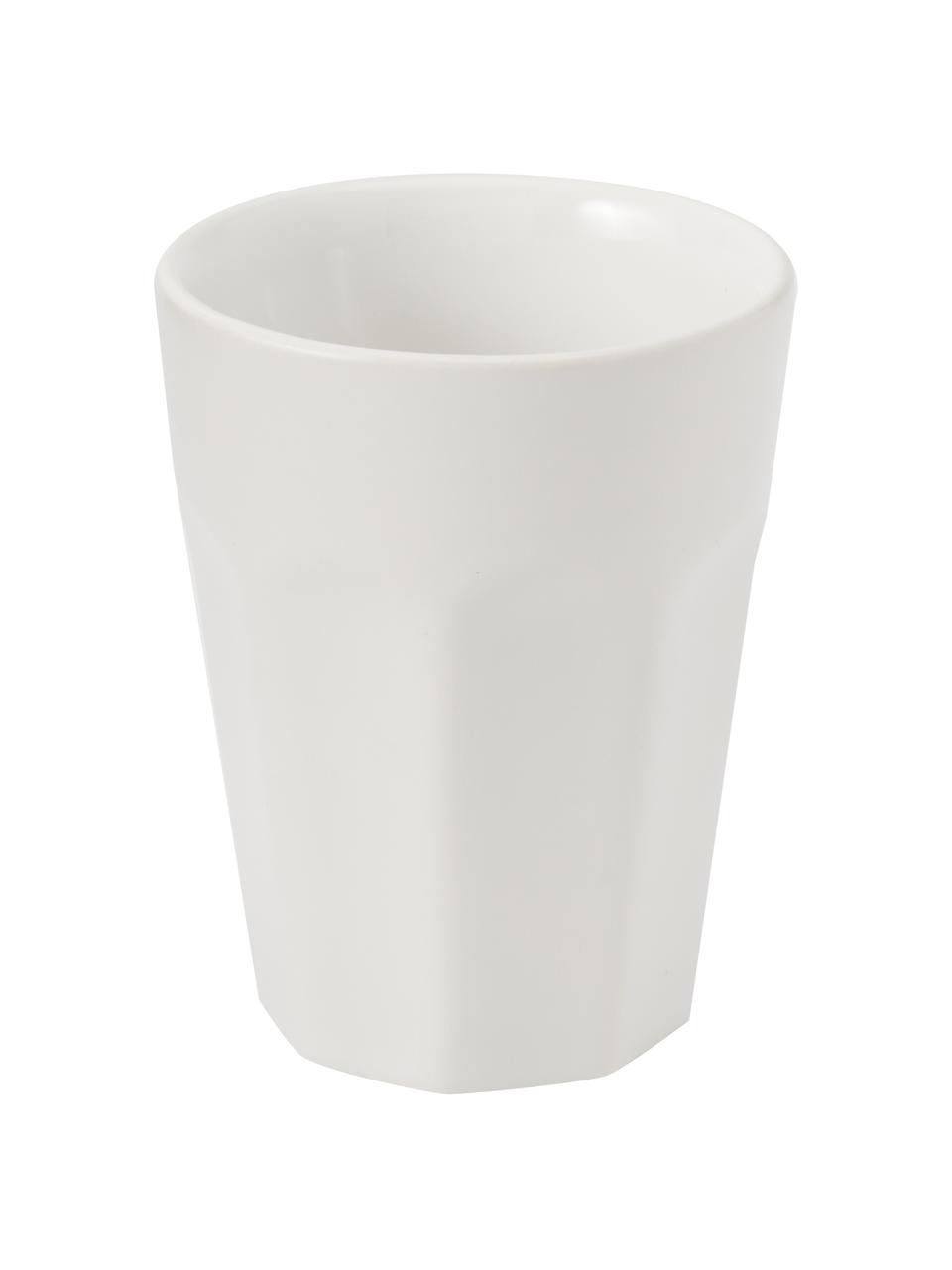 Becher ti amo aus Steingut, 2 Stück, Steingut, Weiß, Ø 8 cm, H 10 cm, 200 ml