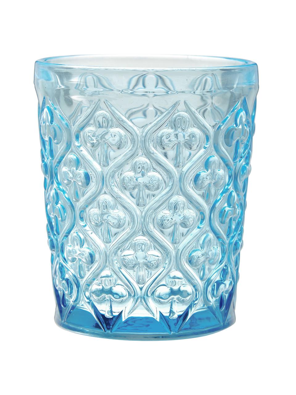 Verres à eau avec embossage décoratif Marrakech, 6 élém., Verre, Multicolore, Ø 8 x haut. 10 cm, 240 ml