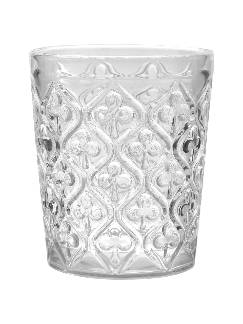 Wassergläser Marrakech mit Strukturmuster, 6er-Set, Glas, Bunt, Ø 8 x H 10 cm, 240 ml