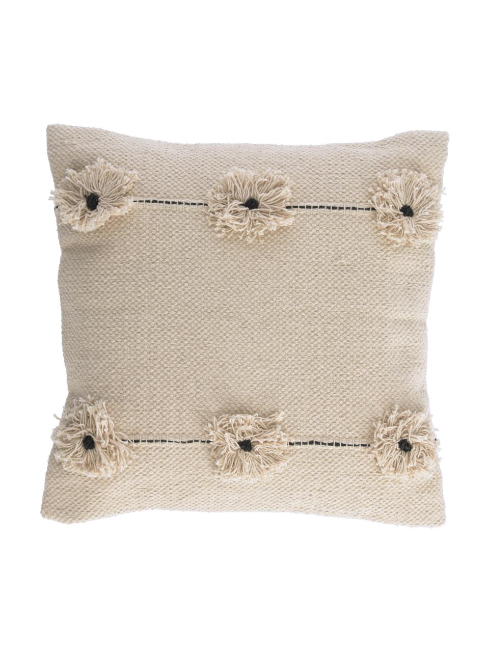 Housse de coussin 45x45 bohème Belisa, Beige