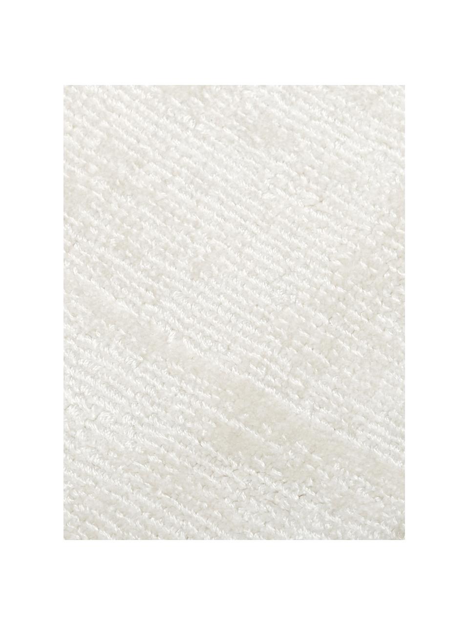 Tapis rond viscose tissé main blanc ivoire Jane, Blanc ivoire, Ø 250 cm (taille XL)