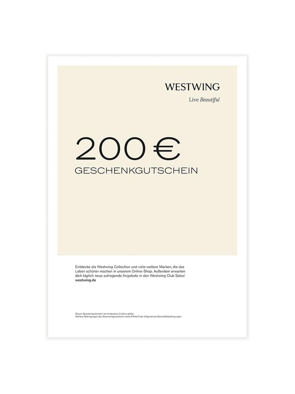 Gutschein zum Ausdrucken, Digitaler Gutschein, nach Zahlungseingang erhalten Sie eine E-Mail mit dem Link zu Ihrem Gutschein. Einfach PDF-Datei abspeichern und ausdrucken., Cremeweiß, Schwarz, 200