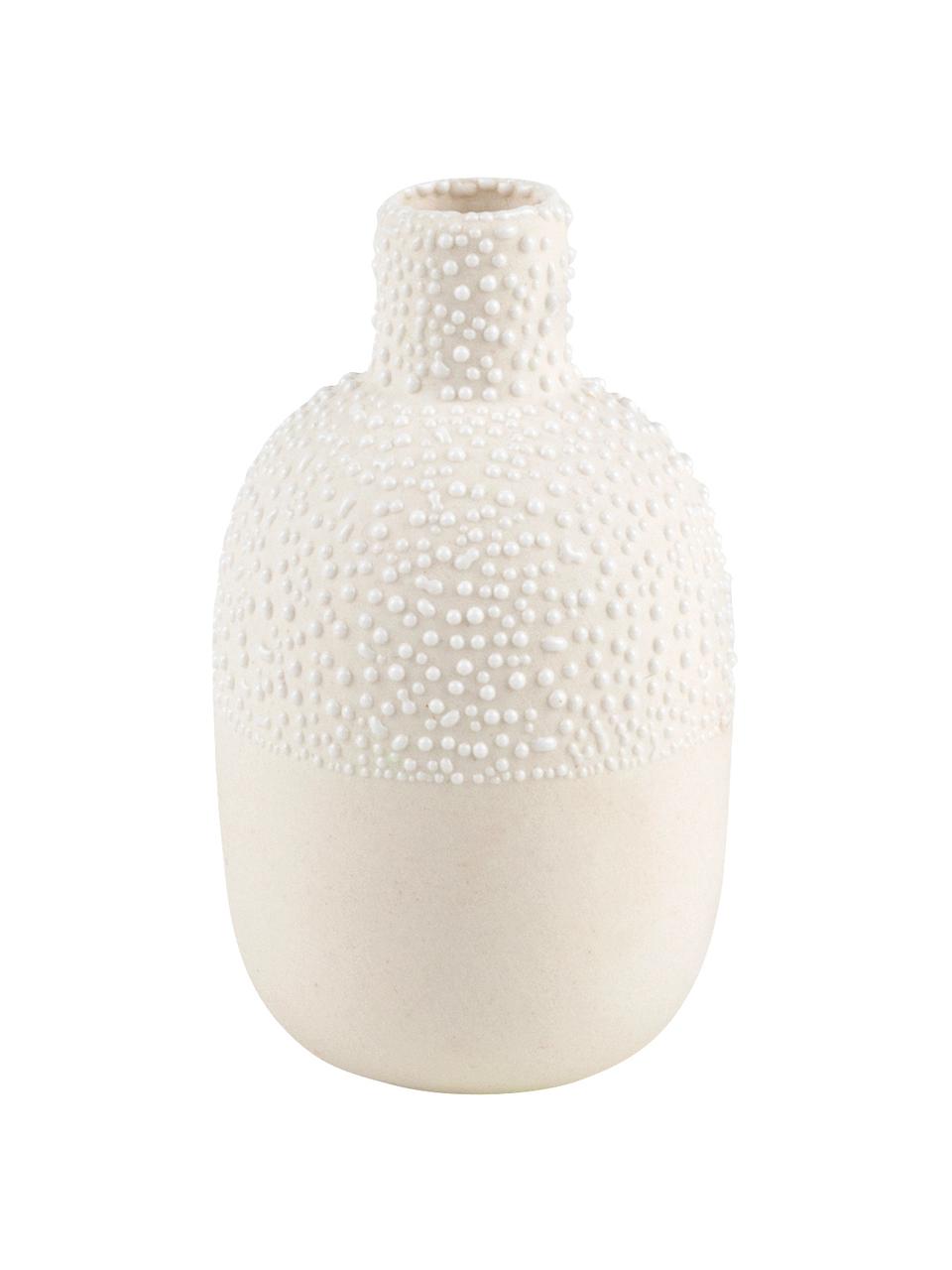Malá váza z kameniny Perla, 3 kusy, Biela