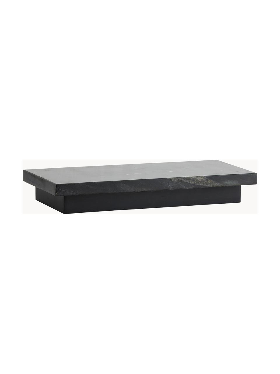 Marmeren wandplank Pau in zwart, Plank: marmer, Zwart, B 35 x H 5 cm