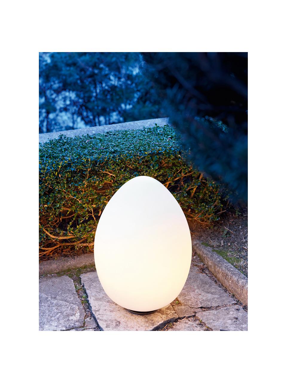 Handgemaakte tafellamp Uovo, Lampenkap: kunststof, Wit, Ø 43 x H 62 cm
