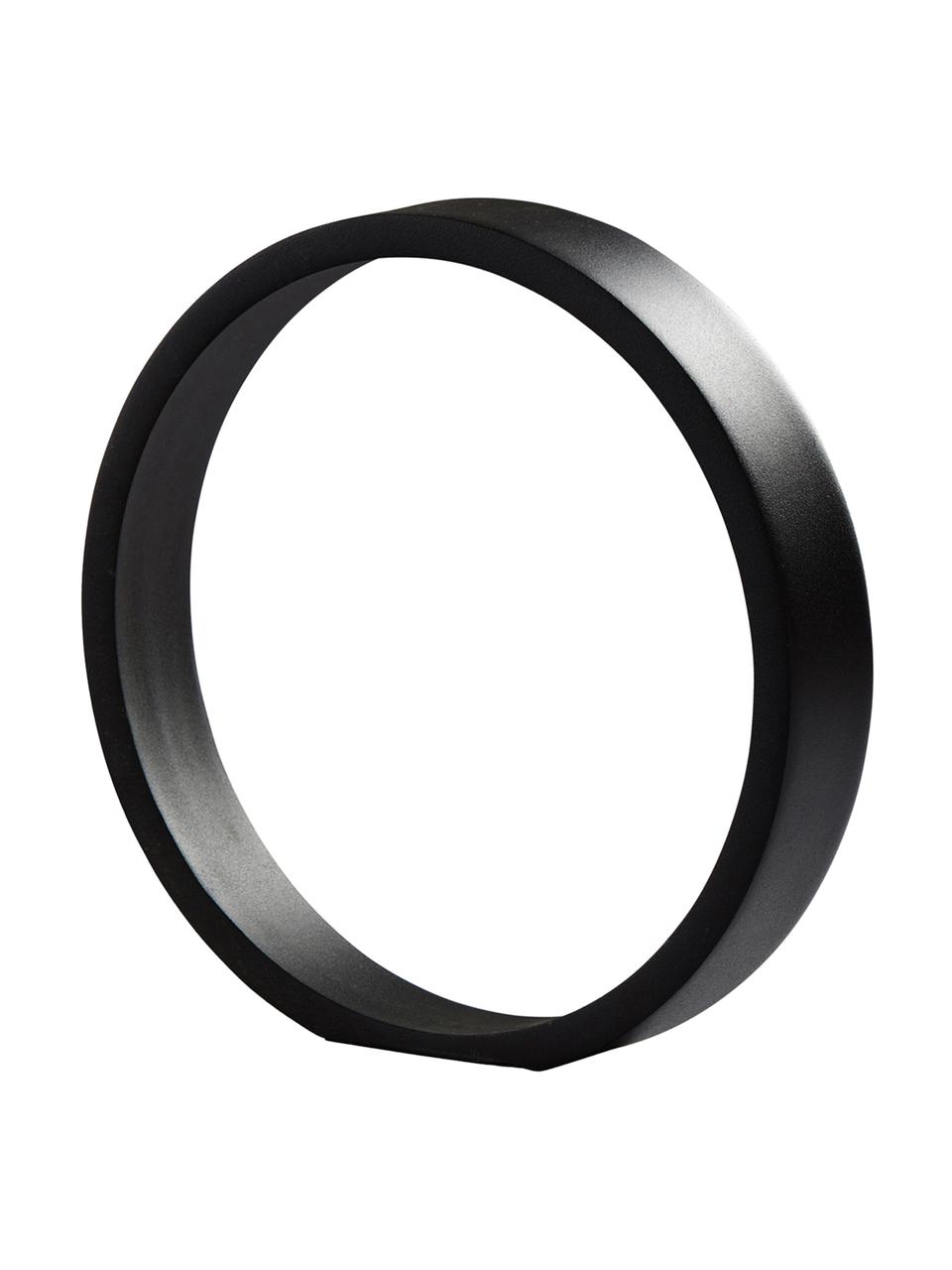 Dekorácia Ring, Potiahnutý kov, Čierna, Š 25 x V 25 cm