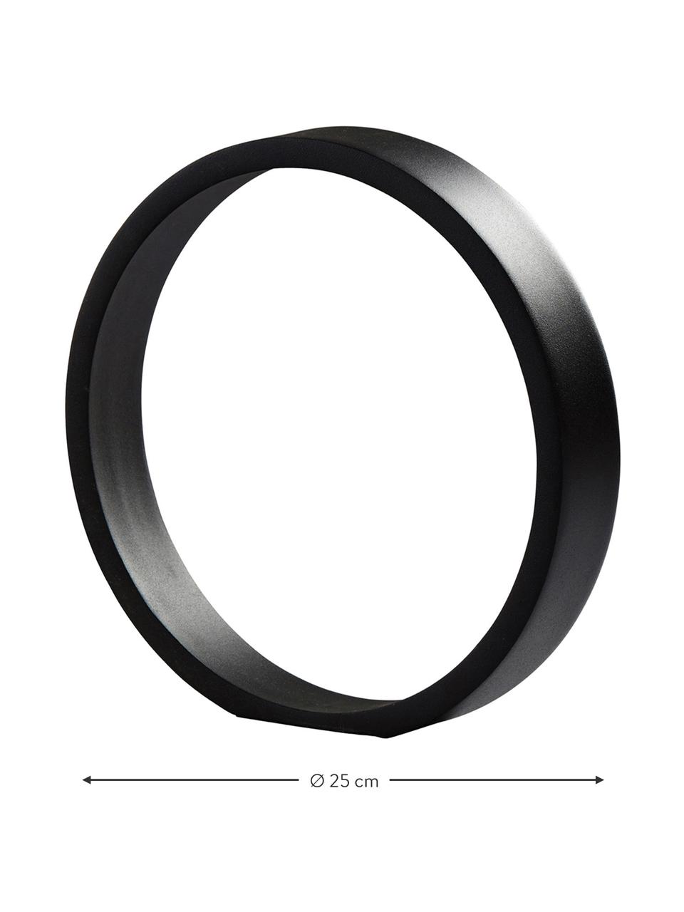 Dekorácia Ring, Potiahnutý kov, Čierna, Š 25 x V 25 cm