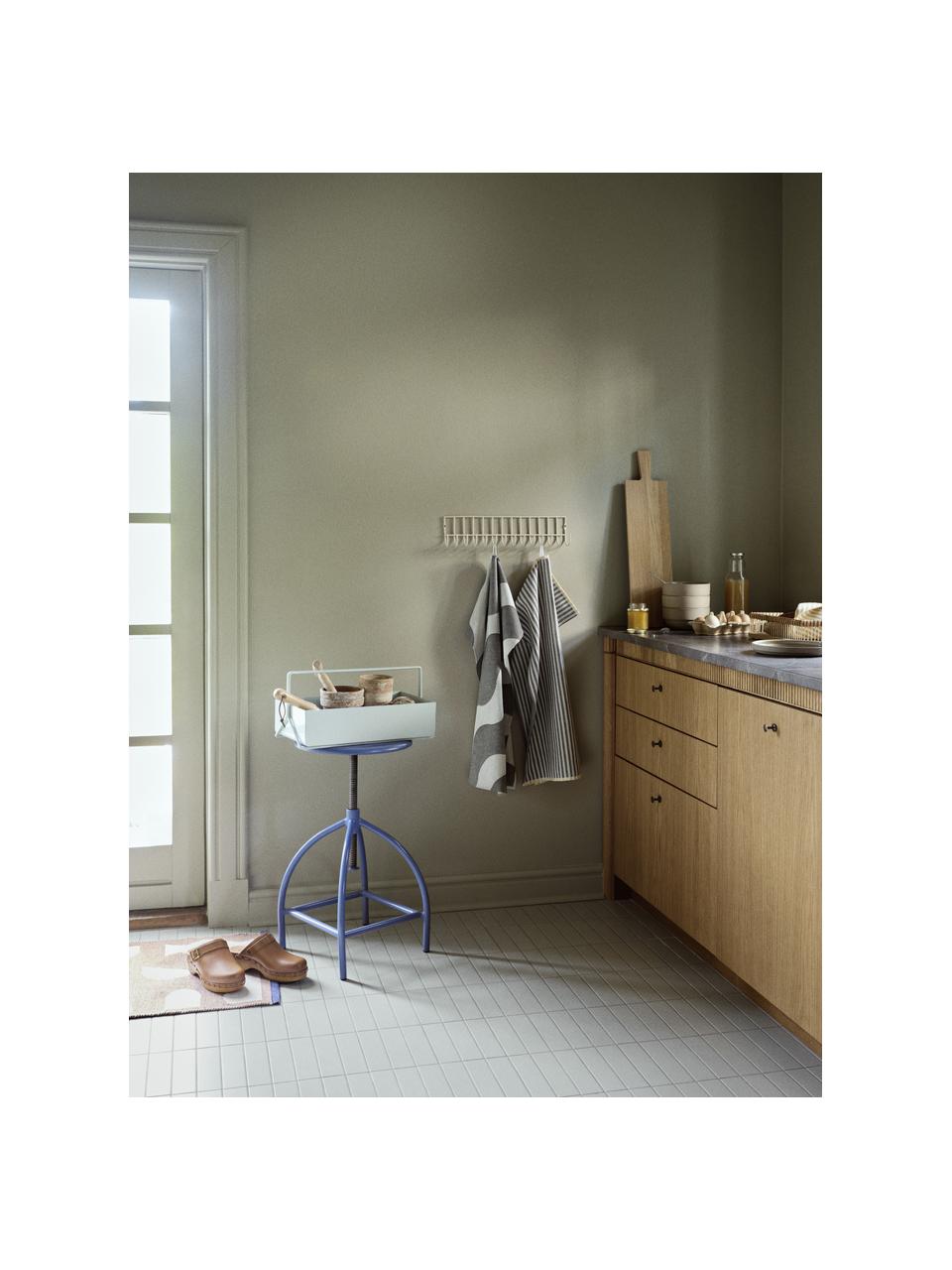 Set de paños de cocina de algodón a rayas Lamel, 2 uds., 100% algodón, Verde oscuro, blanco, amarillo, An 50 x L 70 cm