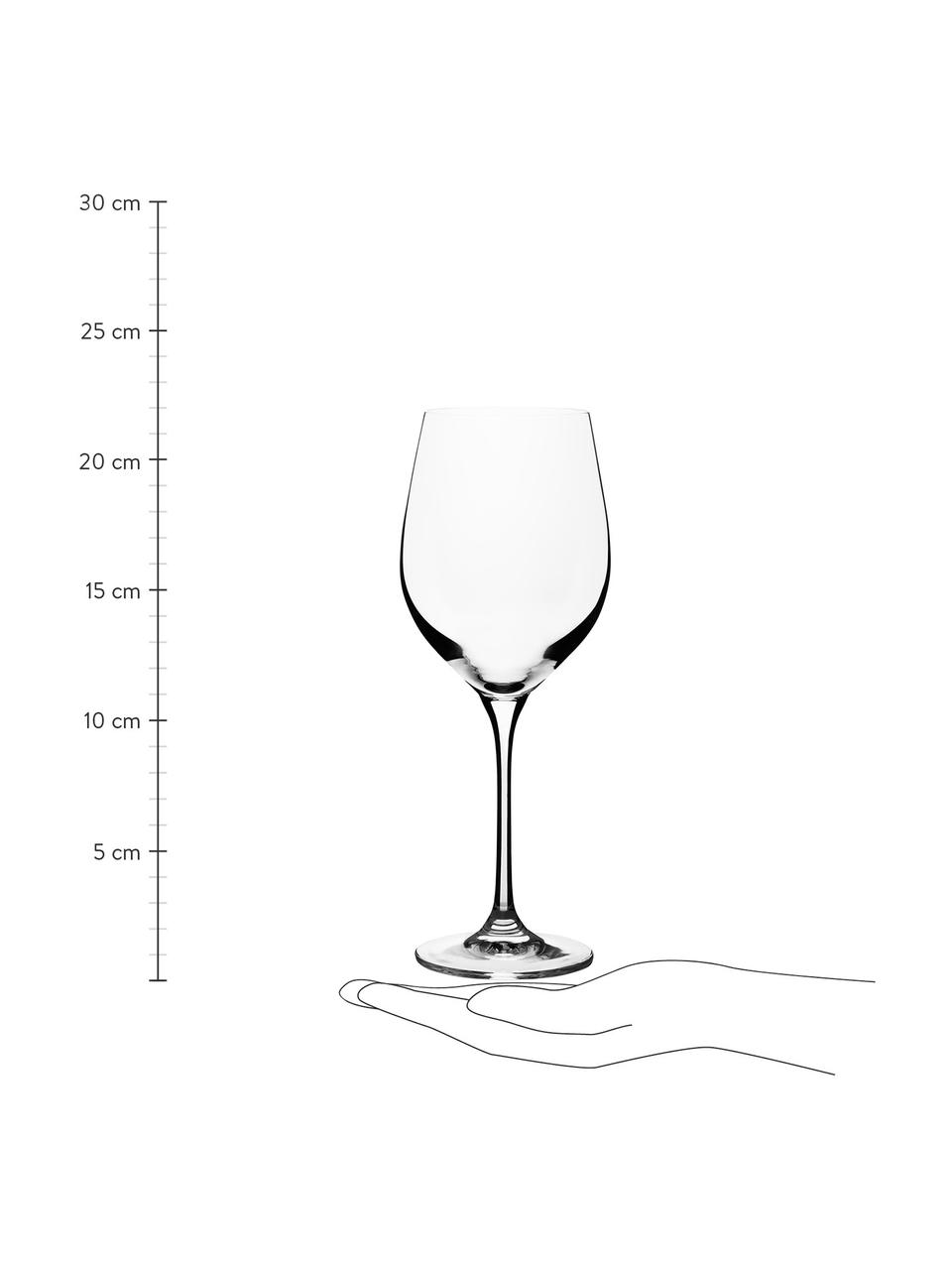 Copas de vino blanco de cristal Harmony, 6 uds., Transparente, Ø 9 x Al 22 cm