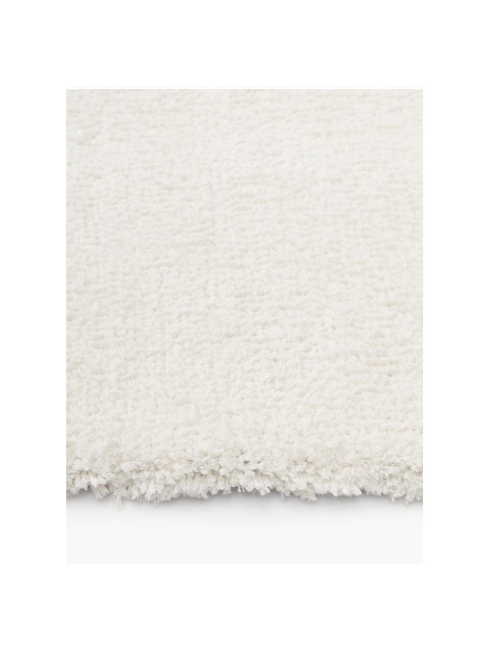 Tapis moelleux à poils longs texturé Rubbie, Blanc crème, larg. 120 x long. 180 cm (taille S)