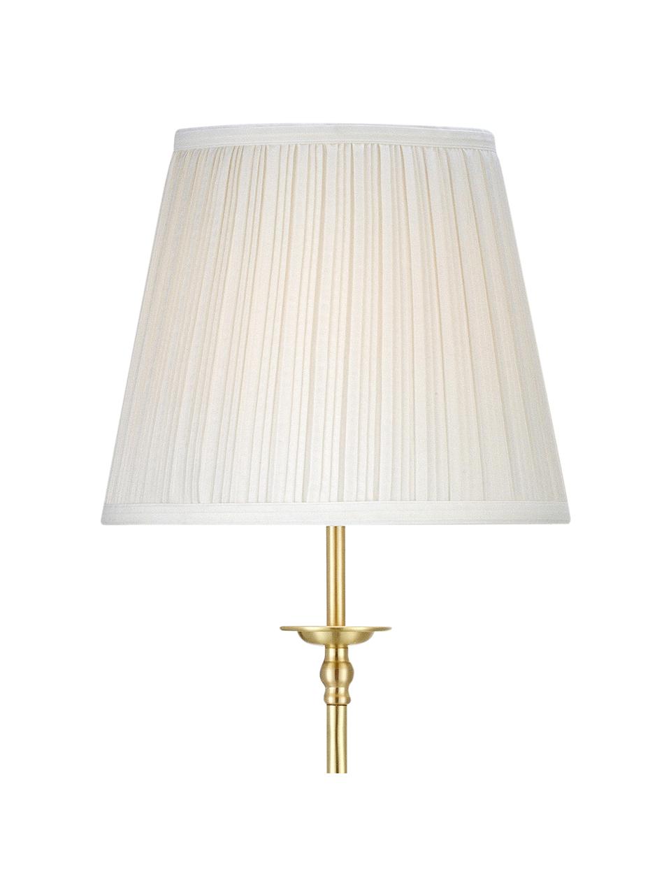 Lampadaire Imperia, Blanc, laiton, Ø 30 x haut. 149 cm