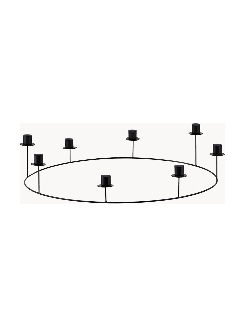 Candelabro Stilu, Metal recubierto, Negro, Ø 50 x Al 12 cm