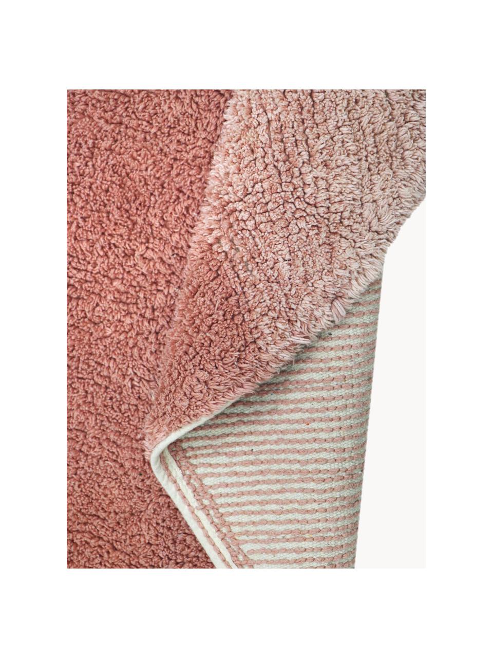 Ručne tkaný detský koberec Ramona the Radish, Tóny ružovej, tmavozelená, lomená biela, Š 100 x D 150 cm (veľkosť XS)