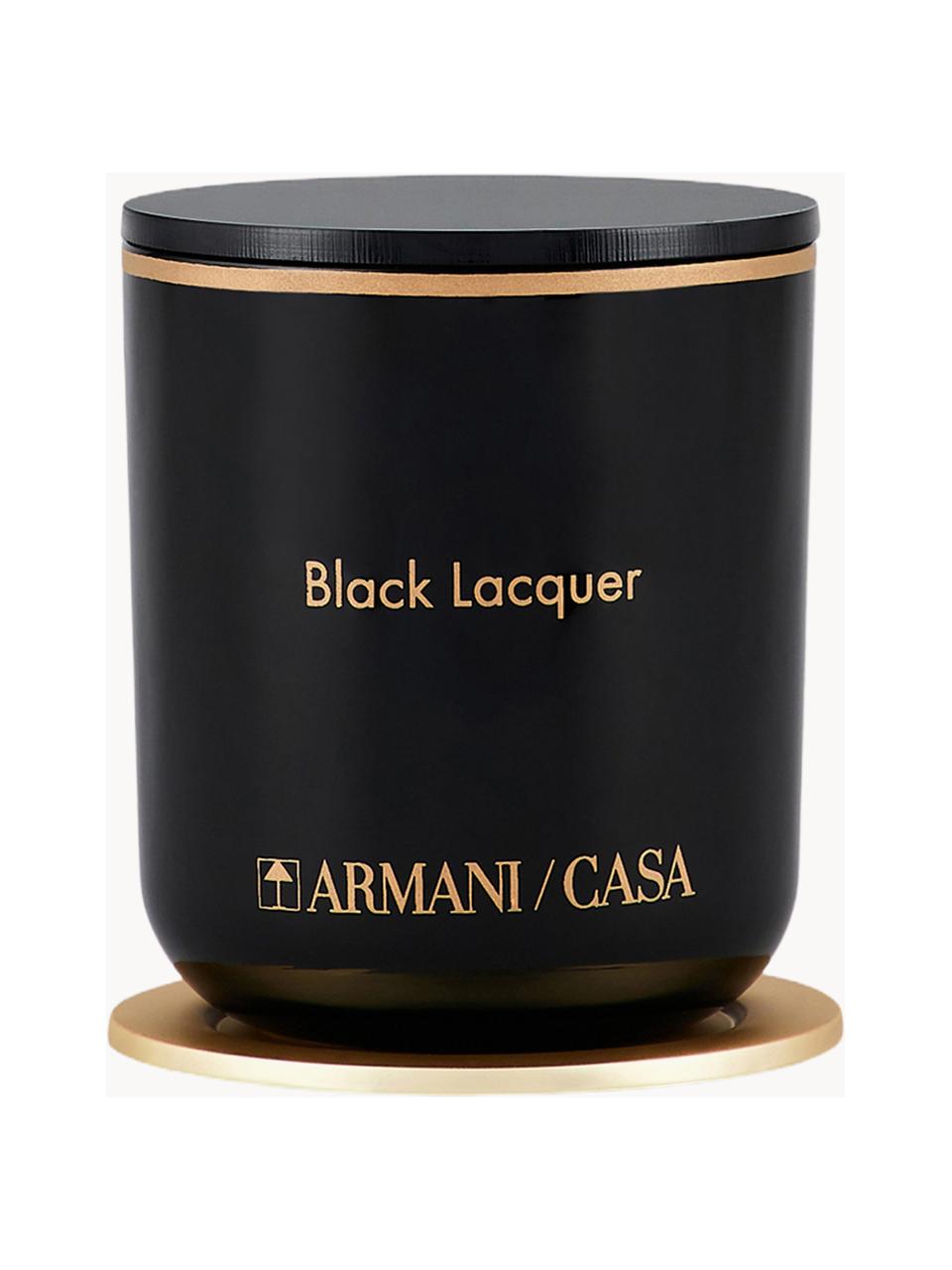 Vela perfumada Pegaso Black Lacquer (Ámbar), Recipiente: Vidrio, Tapa: resina, Ámbar, Ø 6 x Al 7 cm
